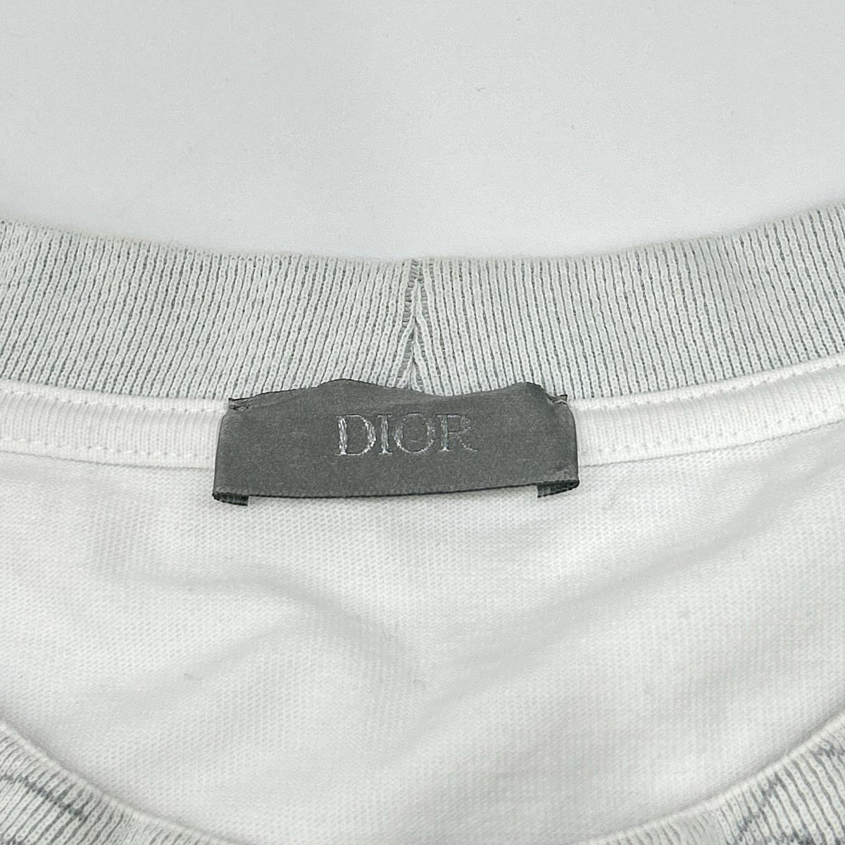 DIOR Embroidered Neck Chest Pocket T-Shirt White Size XXL
