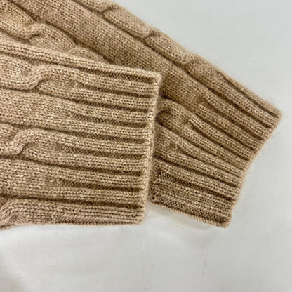 CELINE 23AW Triomphe Cable Knit Cardigan Brown Size L
