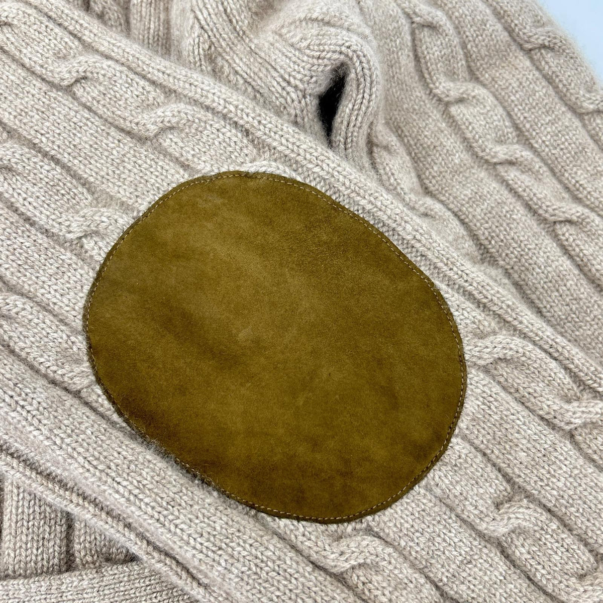 CELINE 23AW Triomphe Cable Knit Cardigan Brown Size L