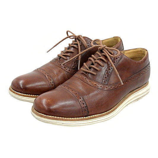 COLE HAAN Lunargrand Leather Sneakers Brown Size 9.5(US)
