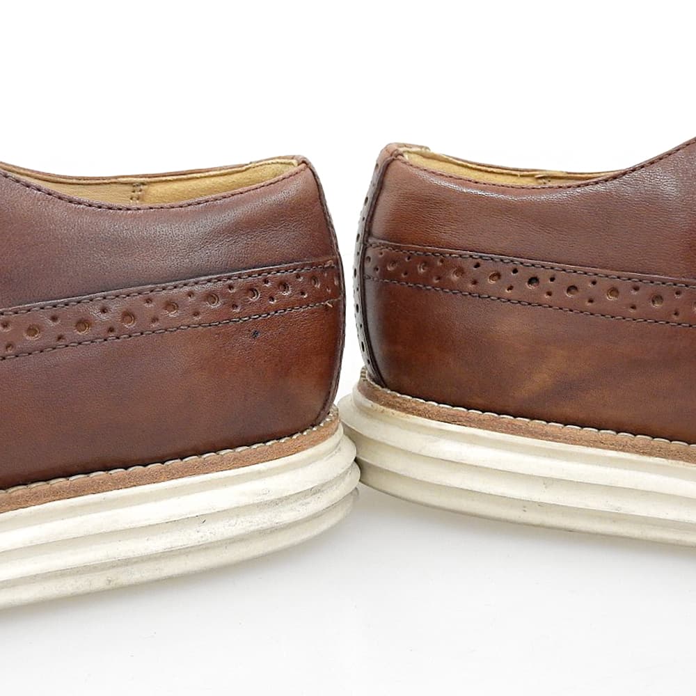 COLE HAAN Lunargrand Leather Sneakers Brown Size 9.5(US)