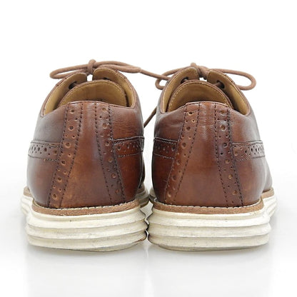 COLE HAAN Lunargrand Leather Sneakers Brown Size 9.5(US)