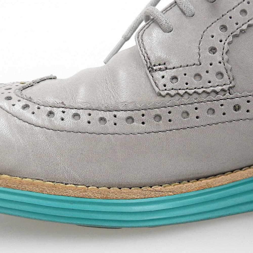 COLE HAAN LunarGrand Wingtip Sneakers Gray Size 10(US)