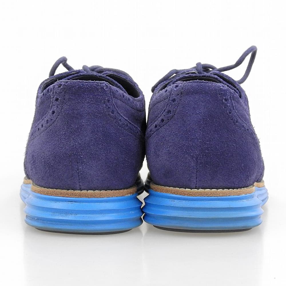 COLE HAAN LunarGrand Wingtip Suede Sneakers Navy Size 10(US)