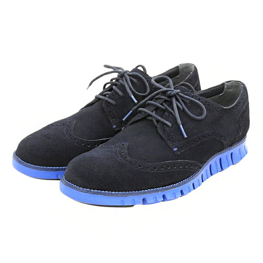 COLE HAAN ZeroGrand Wingtip Suede Sneakers Navy Size 10(US)