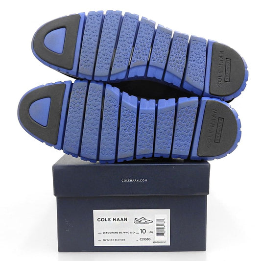 COLE HAAN ZeroGrand Wingtip Suede Sneakers Navy Size 10(US)