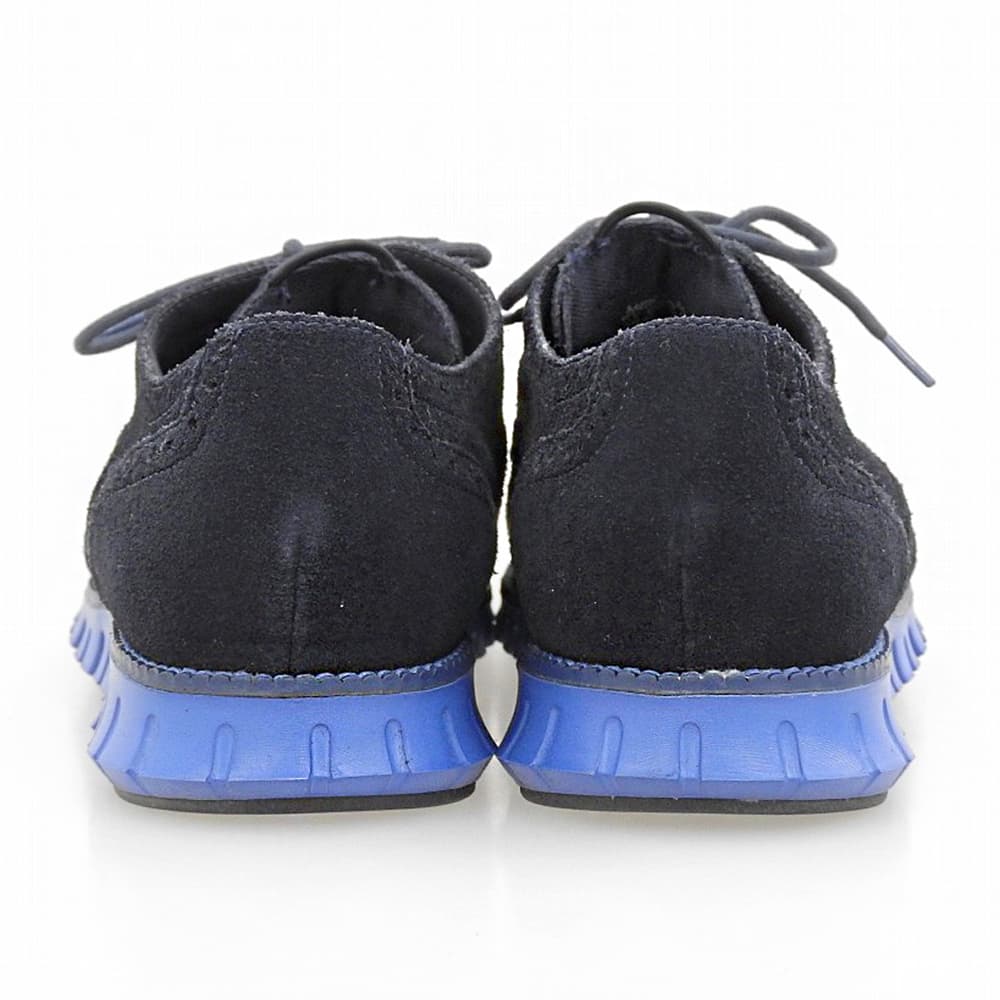 COLE HAAN ZeroGrand Wingtip Suede Sneakers Navy Size 10(US)