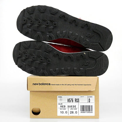 NEW BALANCE M576RGS UK Suede Sneakers Red Size 10D(US)