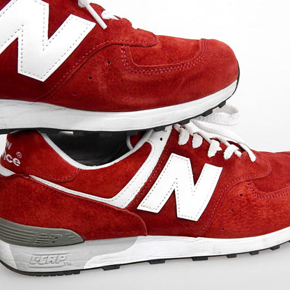 NEW BALANCE M576RGS UK Suede Sneakers Red Size 10D(US)