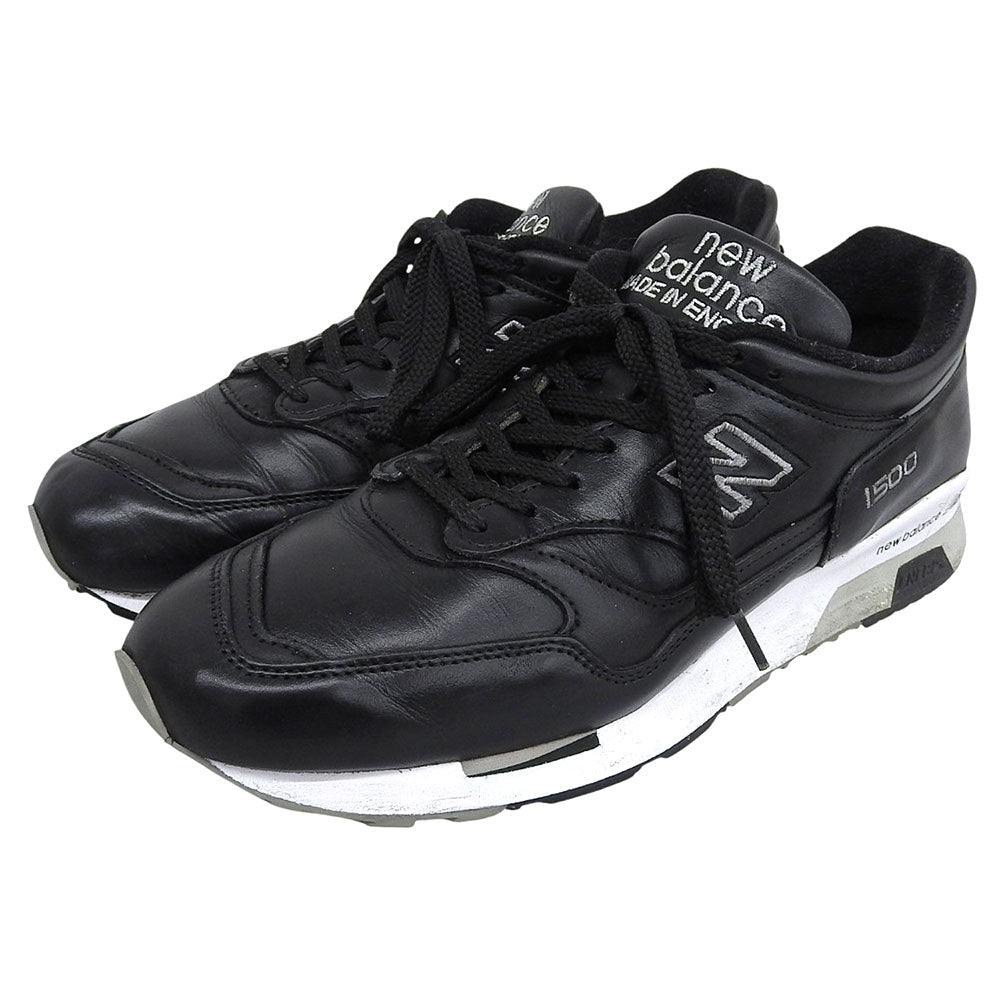 NEW BALANCE M1500BK UK Leather Sneakers Black Size 10