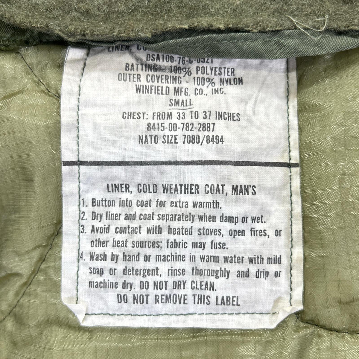MILITARY 1967 M-65 Field Jacket Full Khaki Green Size S-L