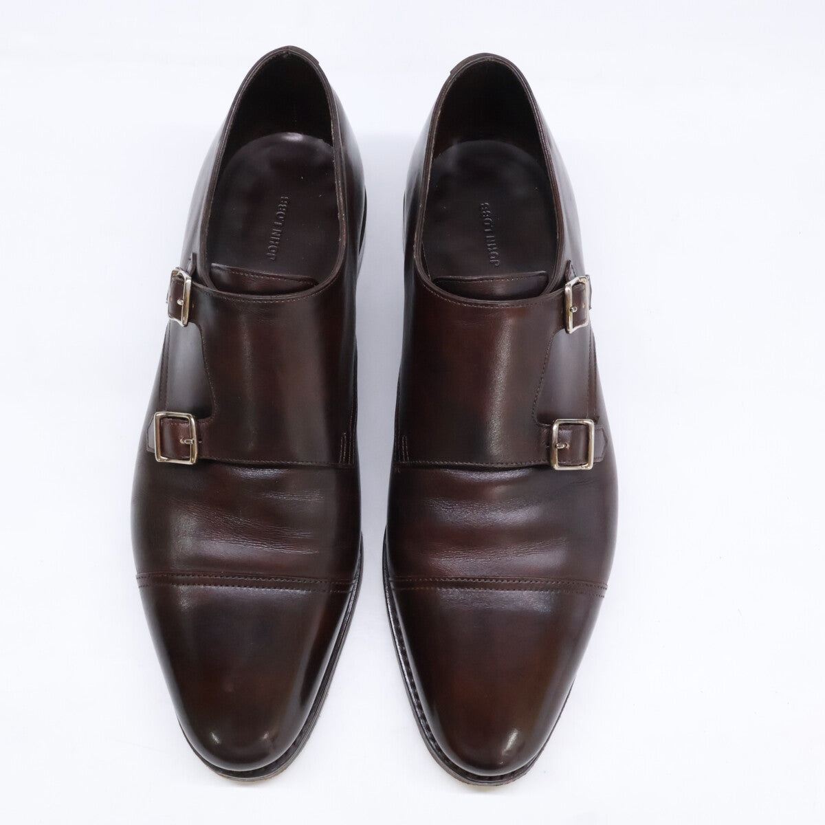 JOHNLOBB William Leather Double Monk Shoes Brown Size UK 9
