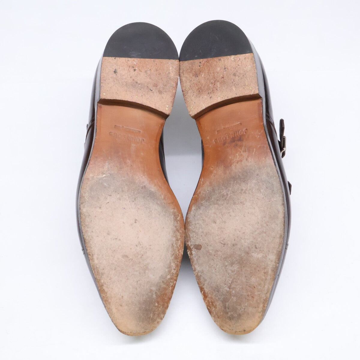JOHNLOBB William Leather Double Monk Shoes Brown Size UK 9