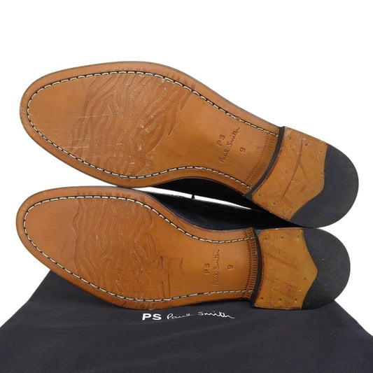 Paul Smith Leather Wingtip Shoes Black Sneakers Size 9