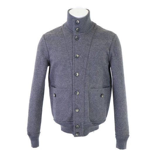 LOUIS VUITTON Reversible Leather Jacket Gray Size 46