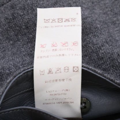 LOUIS VUITTON Reversible Leather Jacket Gray Size 46
