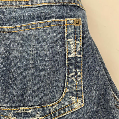 LOUIS VUITTON 07 Monogram Leather Patch Denim Size 46