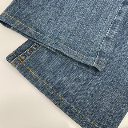 LOUIS VUITTON 07 Monogram Leather Patch Denim Size 46