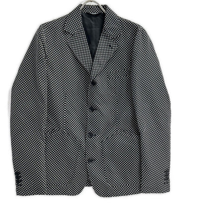 DOLCE&GABBANA G2IN2T Dot Pattern Blazer Black Size 46