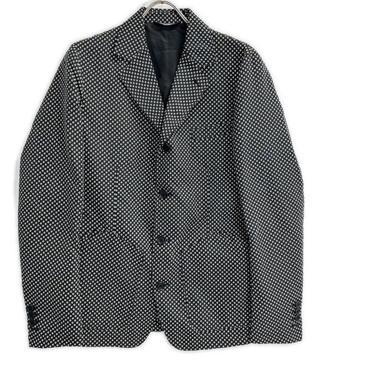 DOLCE&GABBANA G2IN2T Dot Pattern Blazer Black Size 46