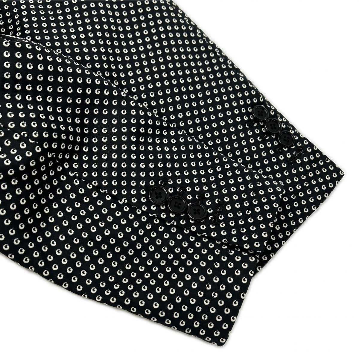 DOLCE&GABBANA G2IN2T Dot Pattern Blazer Black Size 46