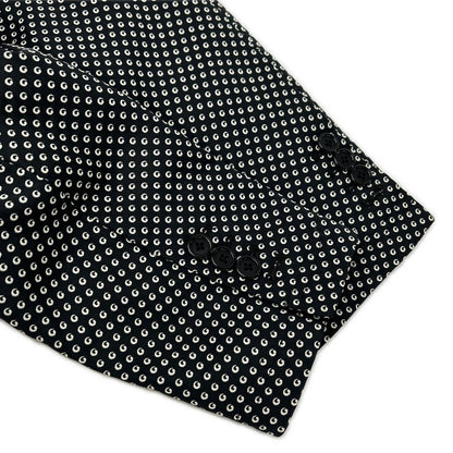 DOLCE&GABBANA G2IN2T Dot Pattern Blazer Black Size 46