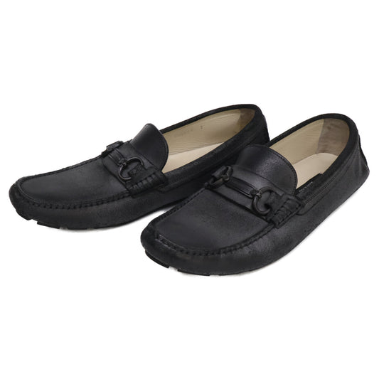 DOLCE&GABBANA CA5601 Leather Driving Shoes Black Sneakers Size 7