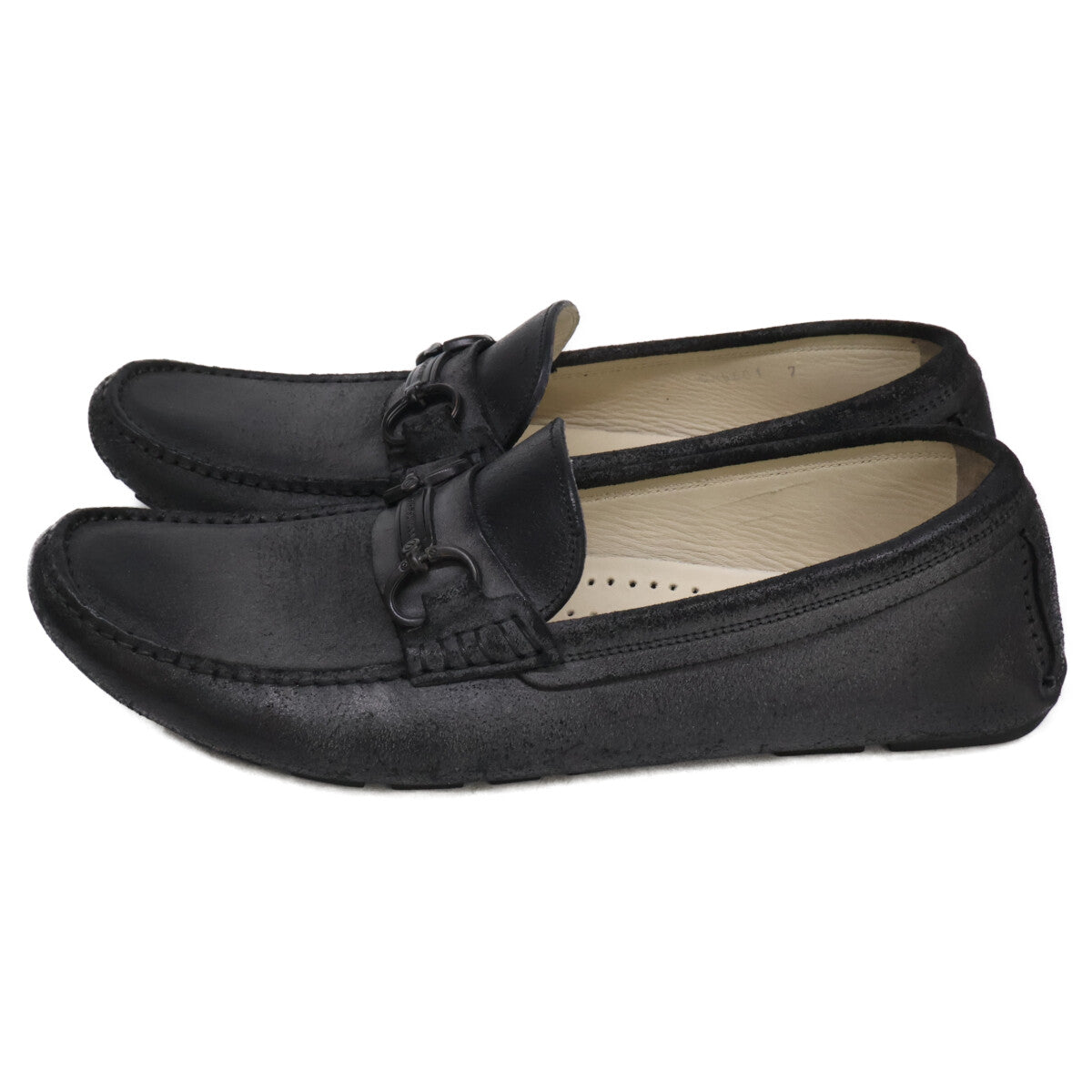 DOLCE&GABBANA CA5601 Leather Driving Shoes Black Sneakers Size 7