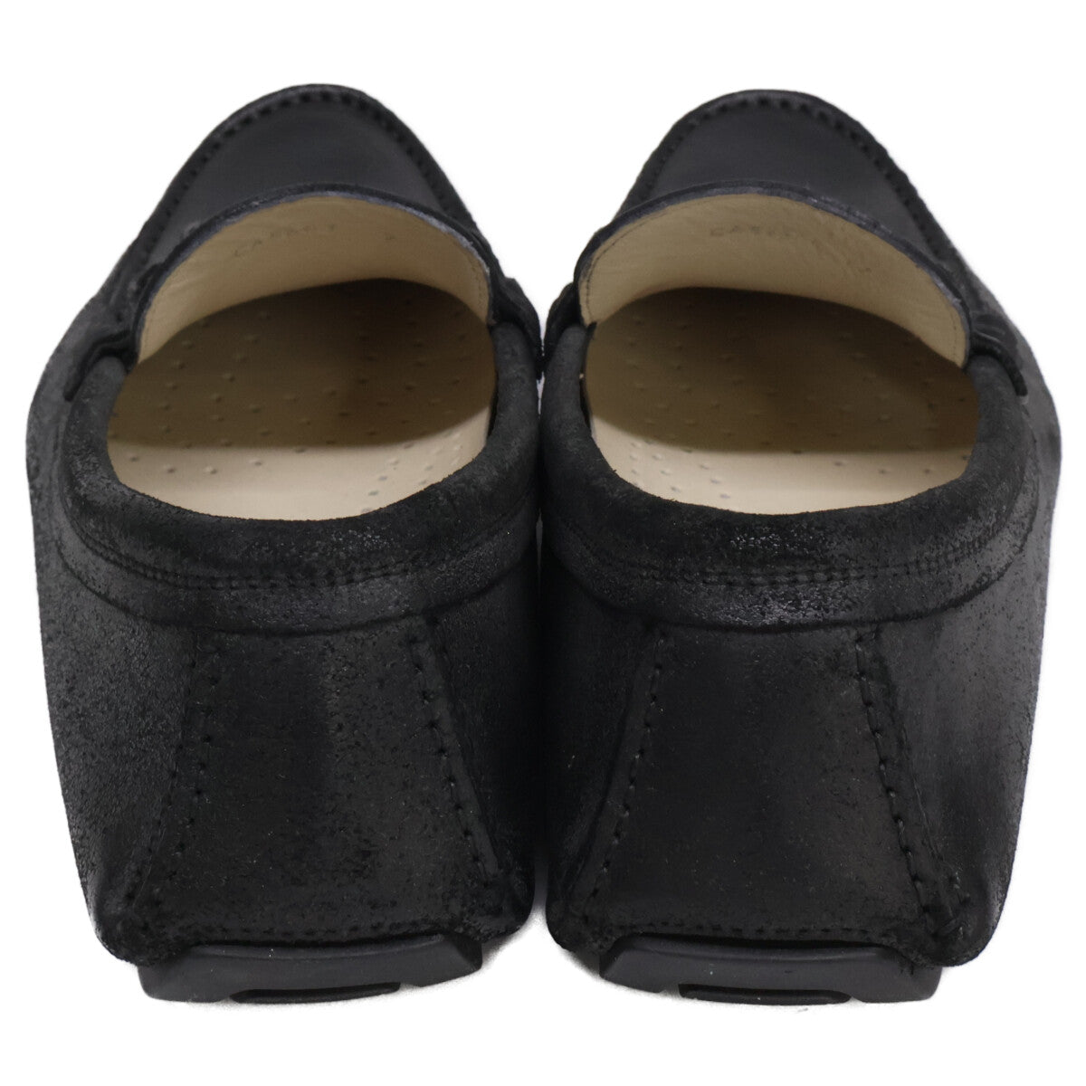 DOLCE&GABBANA CA5601 Leather Driving Shoes Black Sneakers Size 7