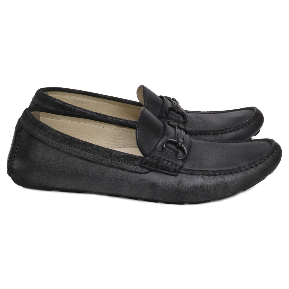 DOLCE&GABBANA CA5601 Leather Driving Shoes Black Sneakers Size 7
