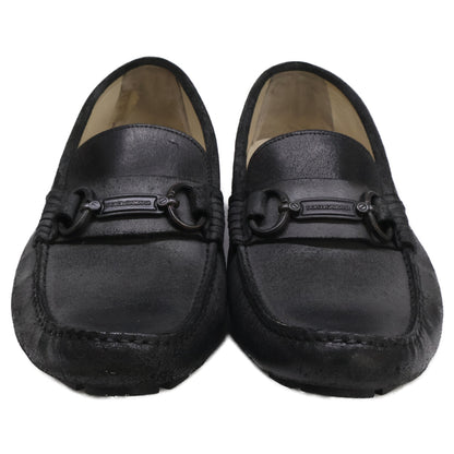 DOLCE&GABBANA CA5601 Leather Driving Shoes Black Sneakers Size 7