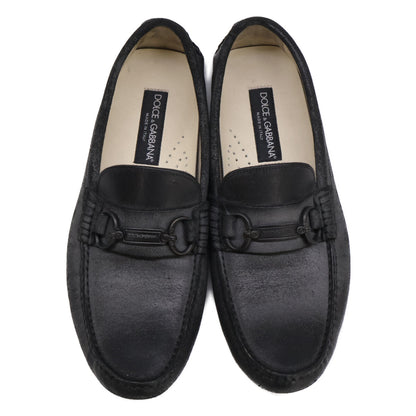 DOLCE&GABBANA CA5601 Leather Driving Shoes Black Sneakers Size 7