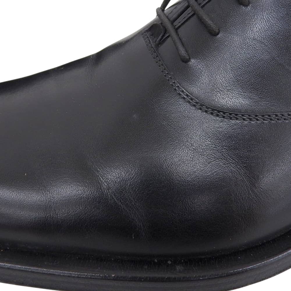 SalvatoreFerragamo MARZO Leather Shoes Black Sneakers Size 7