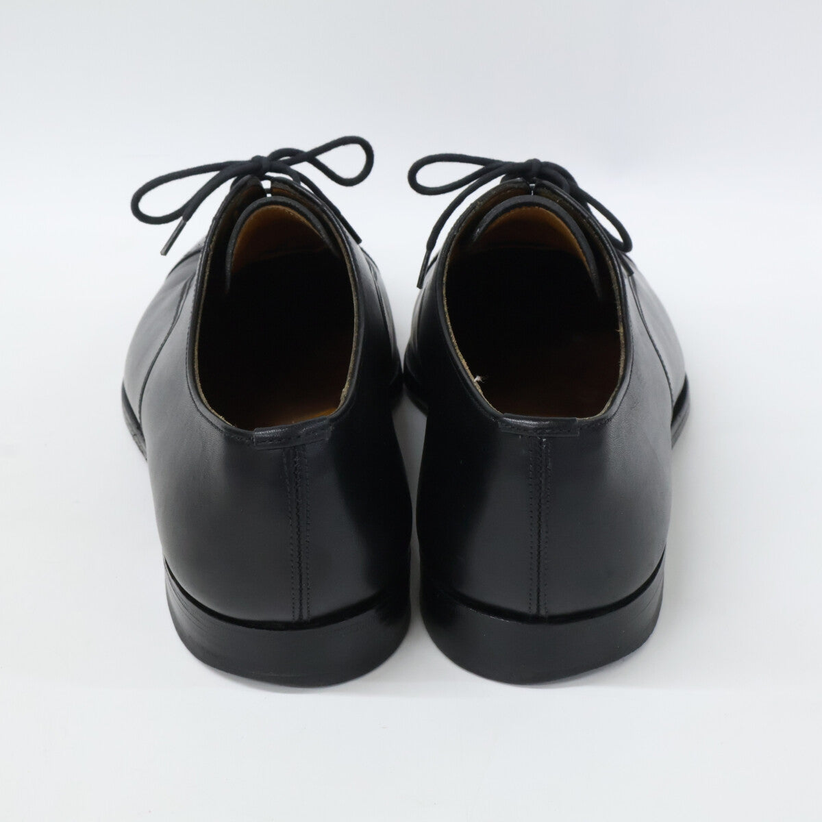 GRENSON 22377 Black Punched Cap Toe Leather Shoes Size 7.5F