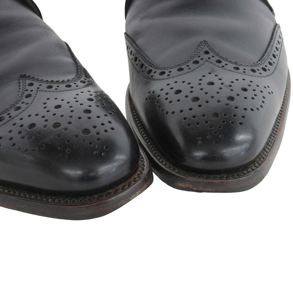 SCOTCH GRAIN Wingtip Single Monk Shoes Black Sneakers Size 25