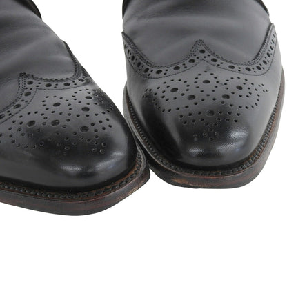 SCOTCH GRAIN Wingtip Single Monk Shoes Black Sneakers Size 25