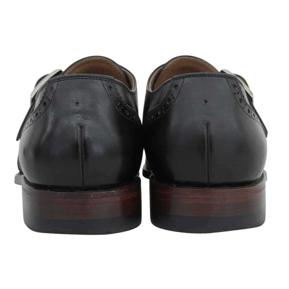 SCOTCH GRAIN Wingtip Single Monk Shoes Black Sneakers Size 25
