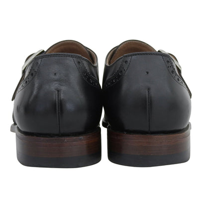 SCOTCH GRAIN Wingtip Single Monk Shoes Black Sneakers Size 25