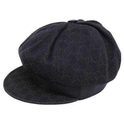 GUCCI 102668 GG Jacquard Casquette Hat Dark Brown Size XL