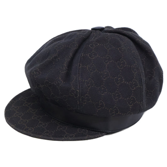 GUCCI 102668 GG Jacquard Casquette Hat Dark Brown Size XL