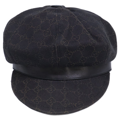 GUCCI 102668 GG Jacquard Casquette Hat Dark Brown Size XL