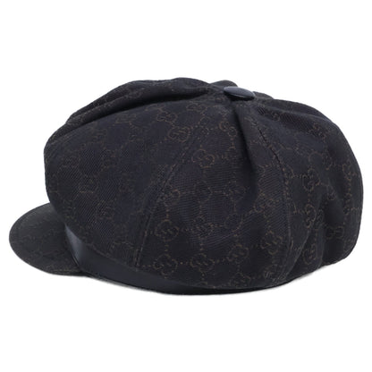 GUCCI 102668 GG Jacquard Casquette Hat Dark Brown Size XL
