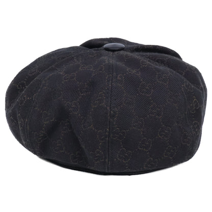 GUCCI 102668 GG Jacquard Casquette Hat Dark Brown Size XL