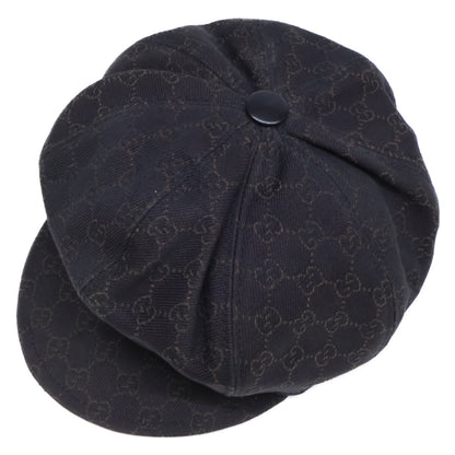 GUCCI 102668 GG Jacquard Casquette Hat Dark Brown Size XL