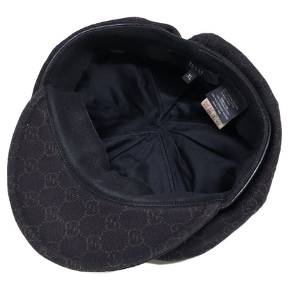 GUCCI 102668 GG Jacquard Casquette Hat Dark Brown Size XL
