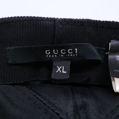 GUCCI 102668 GG Jacquard Casquette Hat Dark Brown Size XL