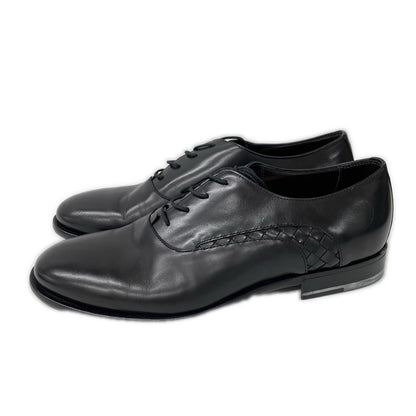 BOTTEGA VENETA Leather Intrecciato Shoes Black Sneakers Size 42.5