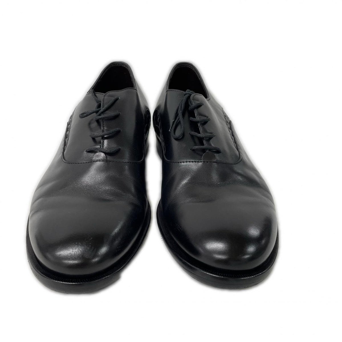 BOTTEGA VENETA Leather Intrecciato Shoes Black Sneakers Size 42.5