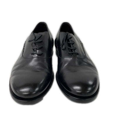 BOTTEGA VENETA Leather Intrecciato Shoes Black Sneakers Size 42.5