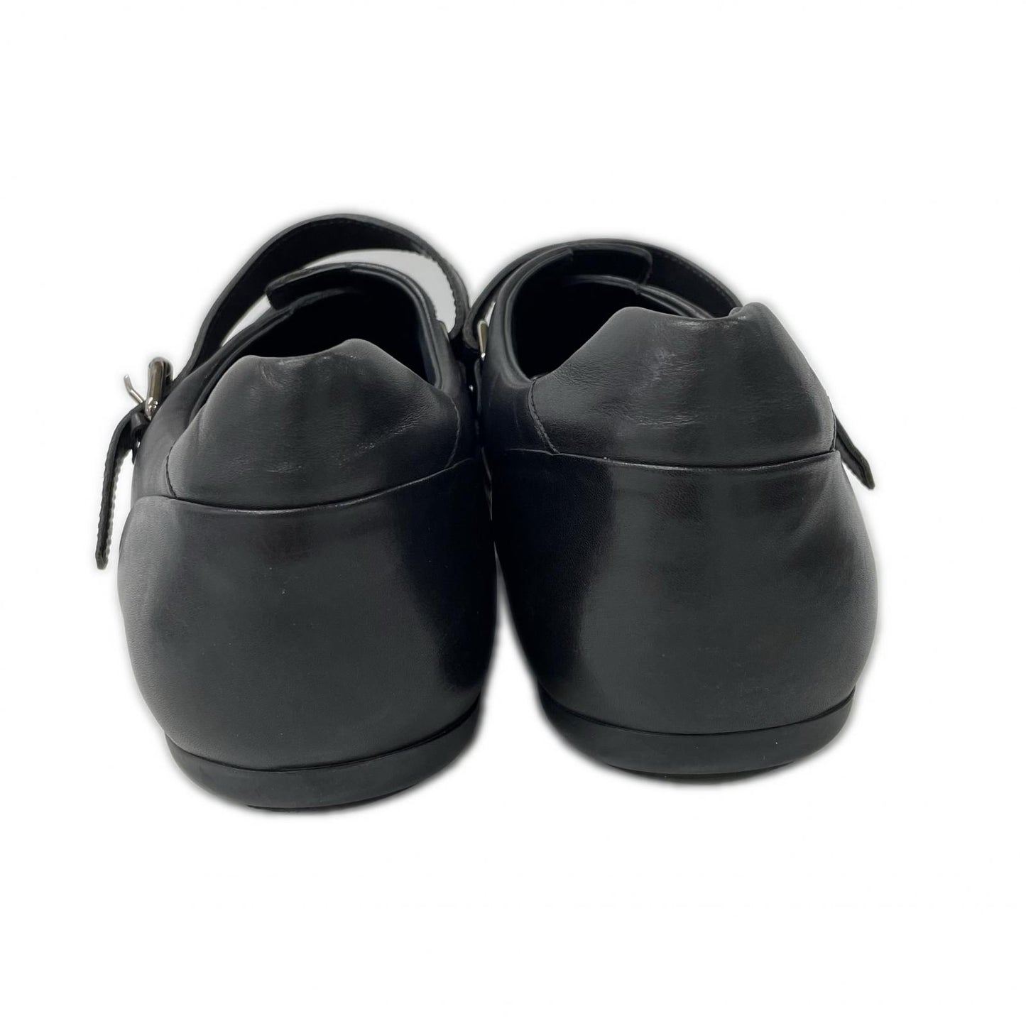 LOUIS VUITTON Belt Design Straight Tip Shoes Black Sneakers Size 8
